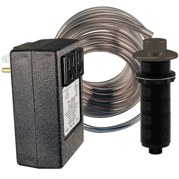 Westbrass Raised Button Disposal Air Switch & Dual Outlet Control Box in Oil Rubbed Bronze ASB-2RB3-12 - main